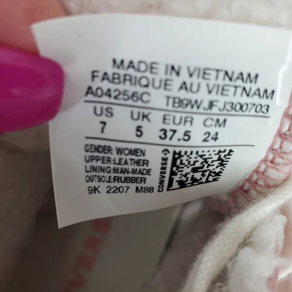 Converse Women's CTAS Lift Hi Sherpa A04256C Rust Pink/Egret Leather Sz 7 - Picture 14 of 15